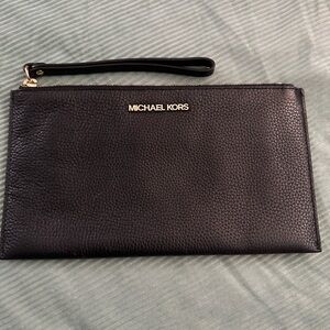 Michael Kors pebbled leather clutch